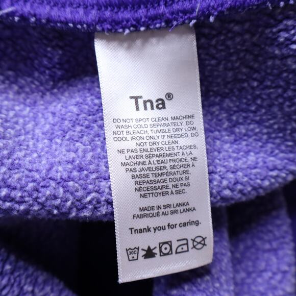 TNA Cozy Sweatfleece Perfect High Rise Sweatshorts Electric Violet Women's S - Picture 8 of 9